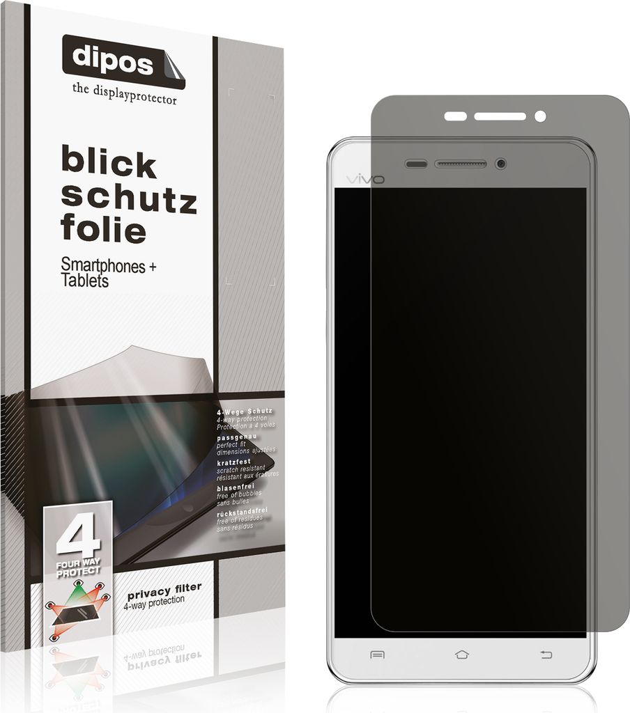 Blickschutzfolie für Vivo X3S matt Schutzfolie Folie Display Schutz dipos
