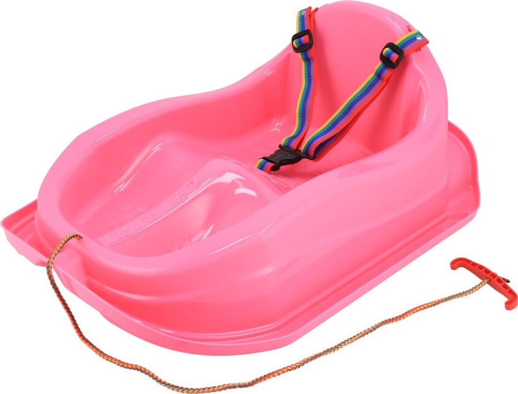 Plastové sánky s operadlom Baby Mix MINI ružové Obrázok produktu 