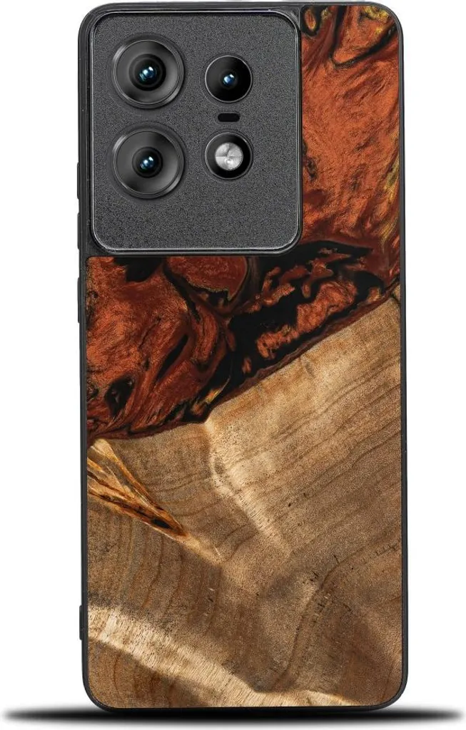 Bewood Cover Motorola Edge 50 Pro 4 Elementi Fuoco - Vera Resina