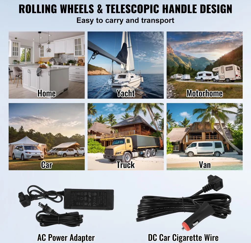 Glacière Électrique à Compression 40L Double Zone pour Camping et Auto - 6