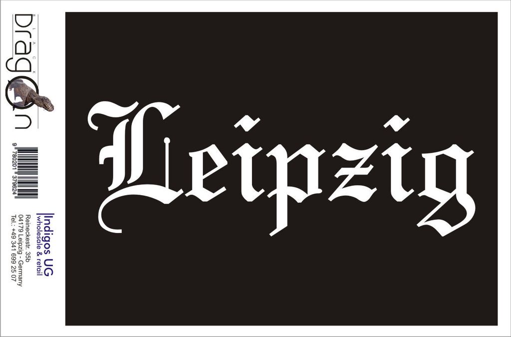 Aufkleber / Autoaufkleber - JDM / Die cut / Auto / OEM - Stadt Leipzig - 200x70mm silber - Heckscheibe / Heckscheibenaufkleber
