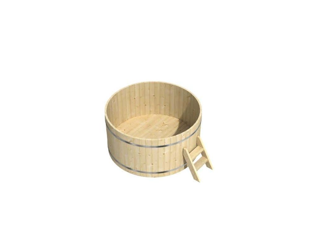 Finntherm Holz Badefass Bergen, Hot Tub Ø 160 x 101 cm, Produktbild 5