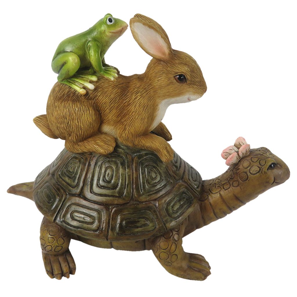 Clayre & Eef Figur Tiere 14x9x11 cm Grau Braun Polyresin Tiere