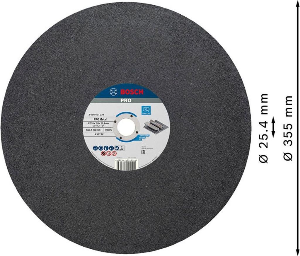 Tarcza do metalu F355X3.0MM BOSCH Zdjęcie produktu 
