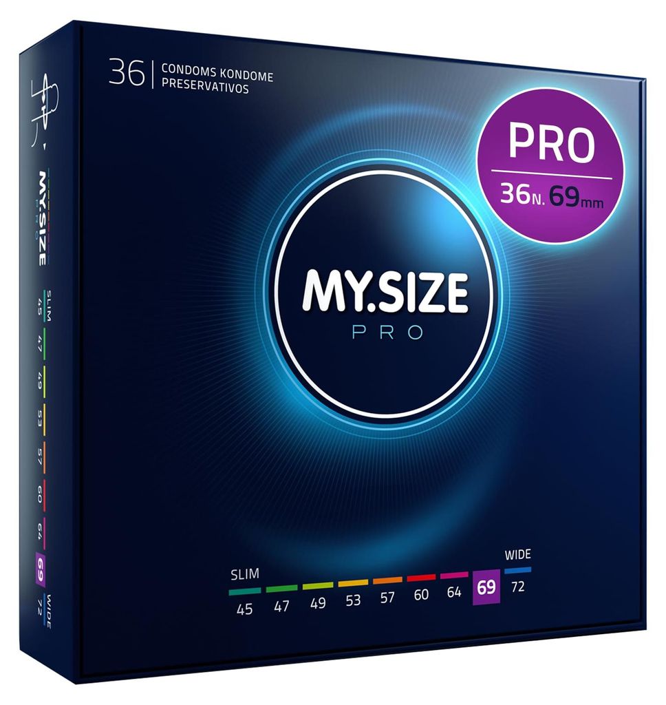 MY.SIZE PRO Preservativi Elite taglia 7, 69 mm, XXL, 36 Immagine del prodotto 