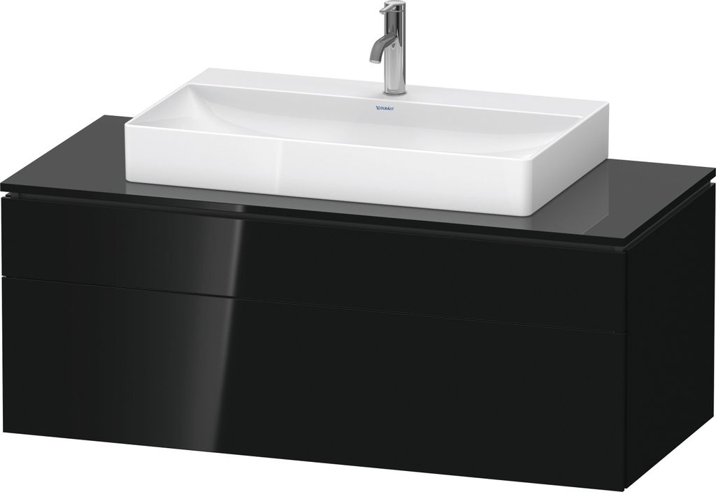 Duravit L-Cube Konsolenwaschtischunterbau wandhängend, inklusive Konsolenplatte, 2 Auszüge, 1220x482x550mm, LC4882040400000