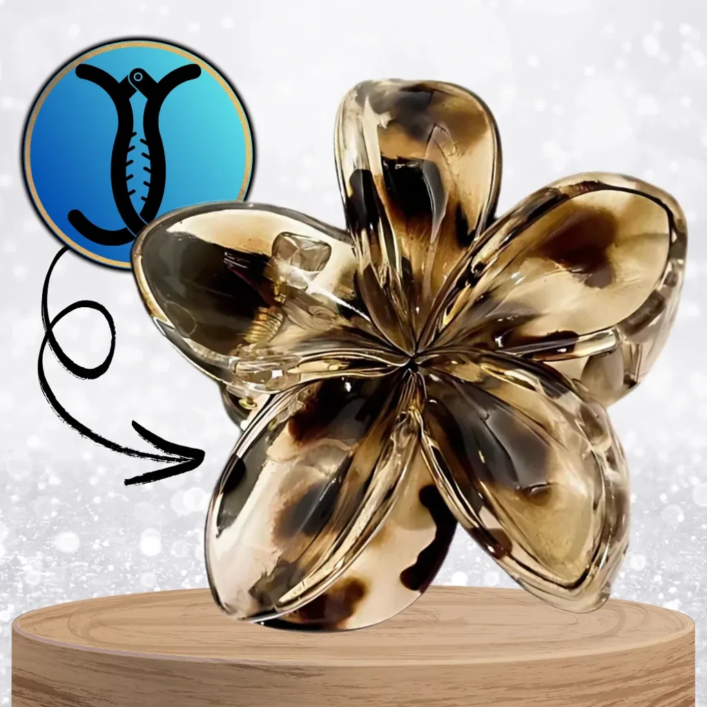 J&W Numen Fermaglio Leopardato per Capelli Donna - Resistente - 11