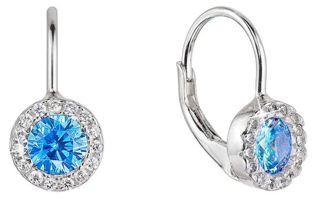 Boucles d'oreilles anti-irritation fille - Zircons bleus discrets