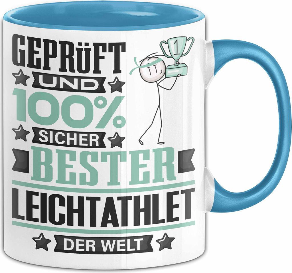 Leichtathlet Geschenk Lustiger Spruch für Leichtathlet Geschenkidee Bester Leichtathlet Der Welt (Blau)