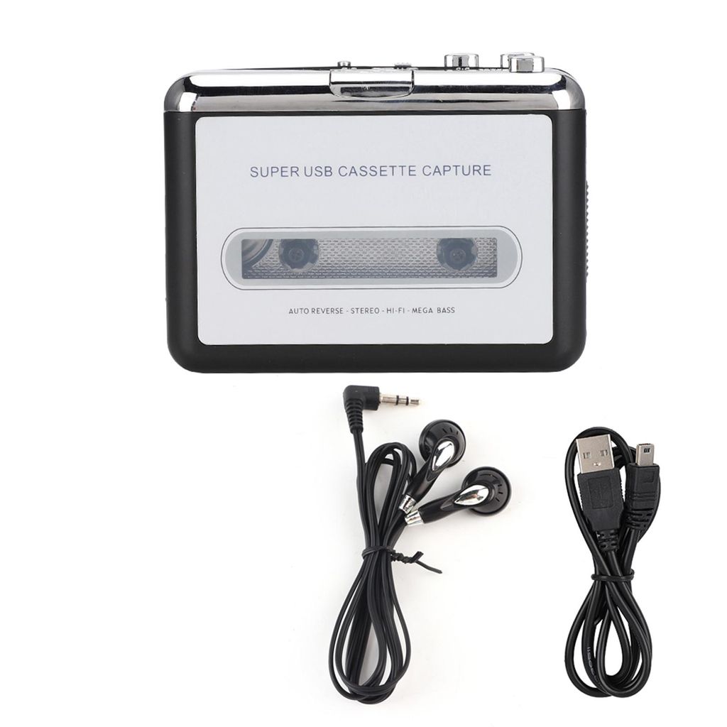 USB-Kassetten-zu-MP3-Aufnahmekonverter Stereo-Audio-Musik-Player Kassettenspieler