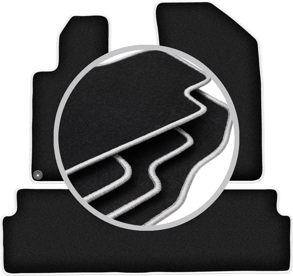 CARLUX-SILVER Autofußmatten für: Peugeot 508 I Limousine, Kombi, SW, RXH (2010-2018)