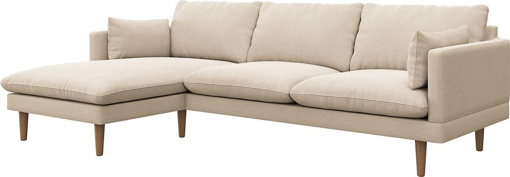 ECKSOFA mit Longchair - Webstoff
