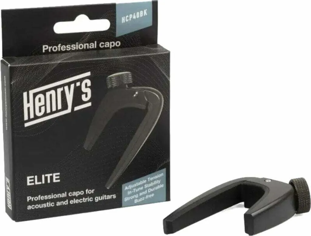 Capodastre à Gâchette Henry's HCP40BK pour Guitare Folk et Électrique