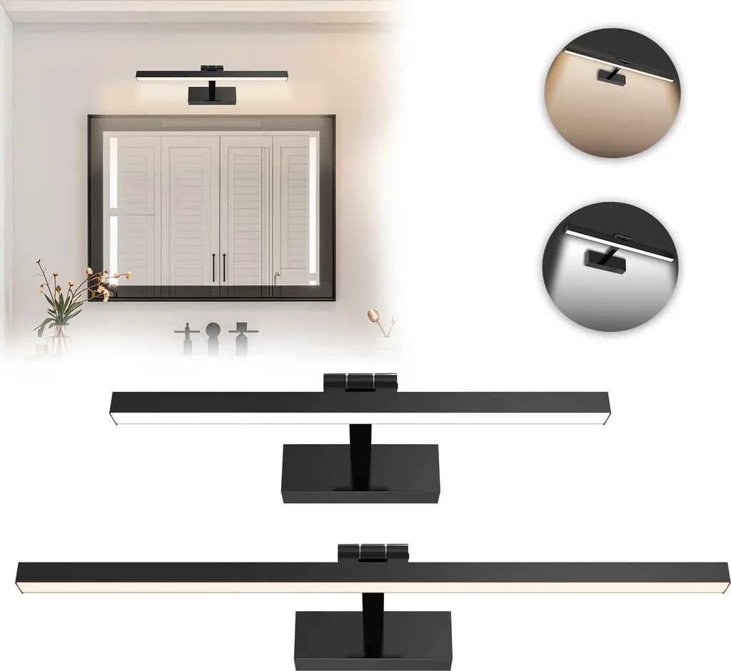 Luminaire Miroir LED Économe 15W Longue Durée Blanc Froid Haute Clarté