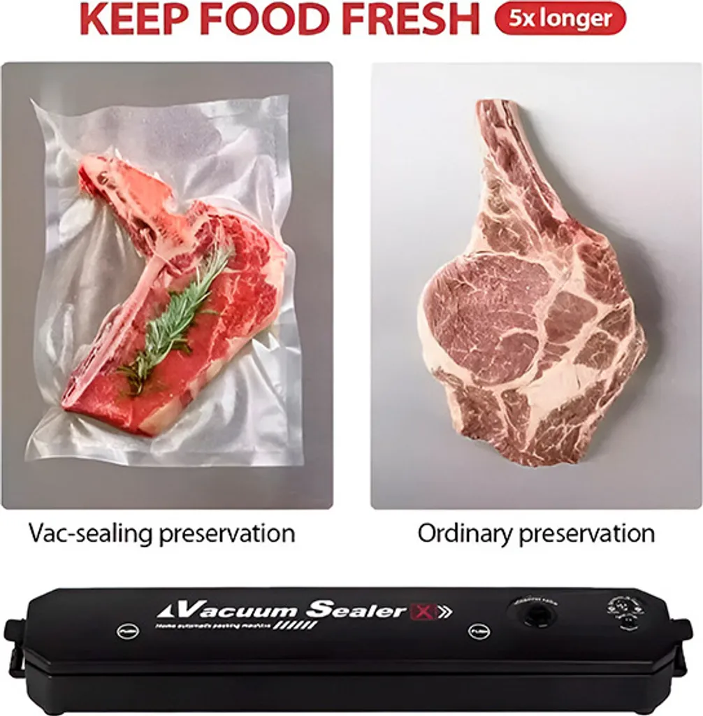 PROVASEAL Set 2 Macchine Sottovuoto Alimenti e 30 Sacchetti Extra - 8