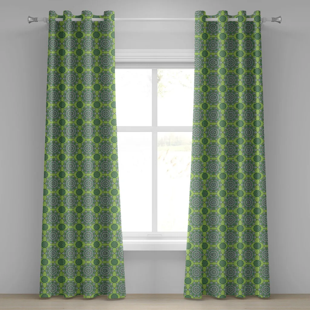 Tenda Orientale Mandala Verde Lime | ABAKUHAUS Decorazione Boho