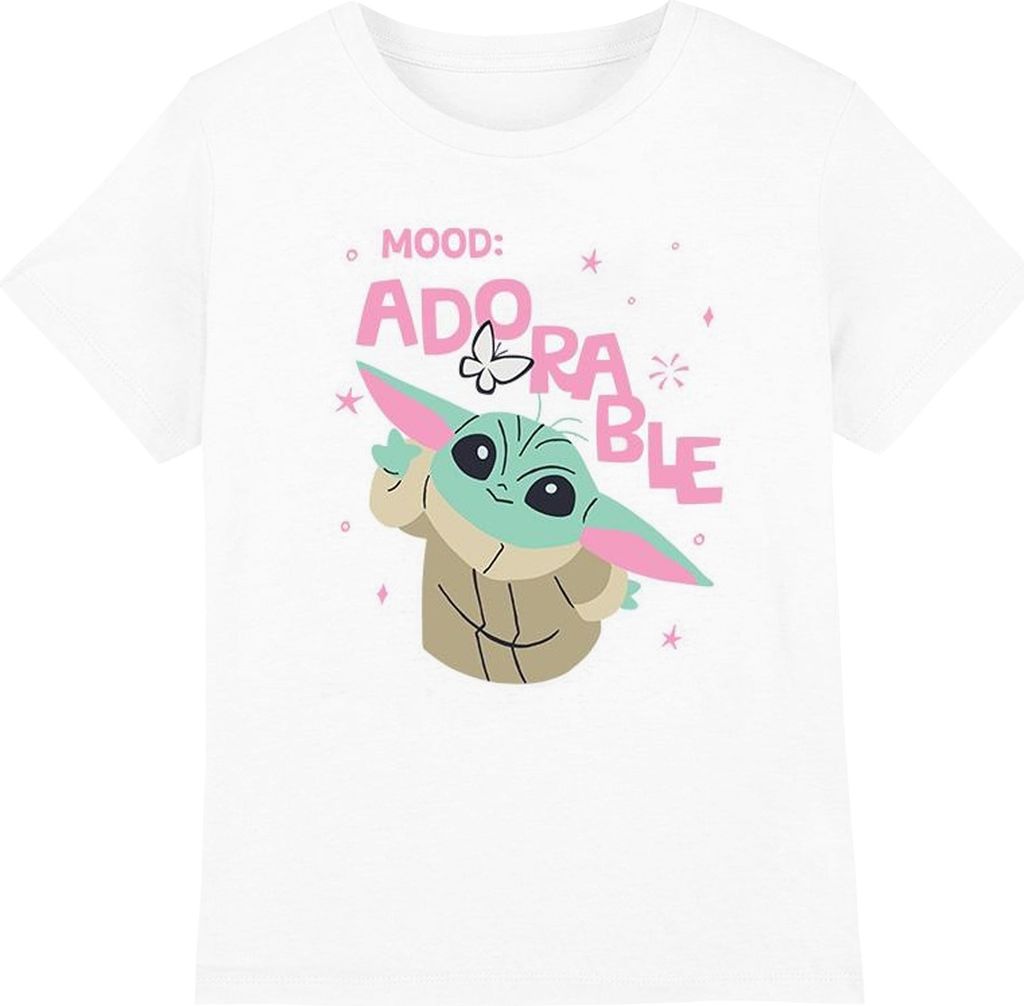Star Wars: The Mandalorian - "Mood Adorable" T-Shirt für Kinder TV4866 (104) (Weiß)