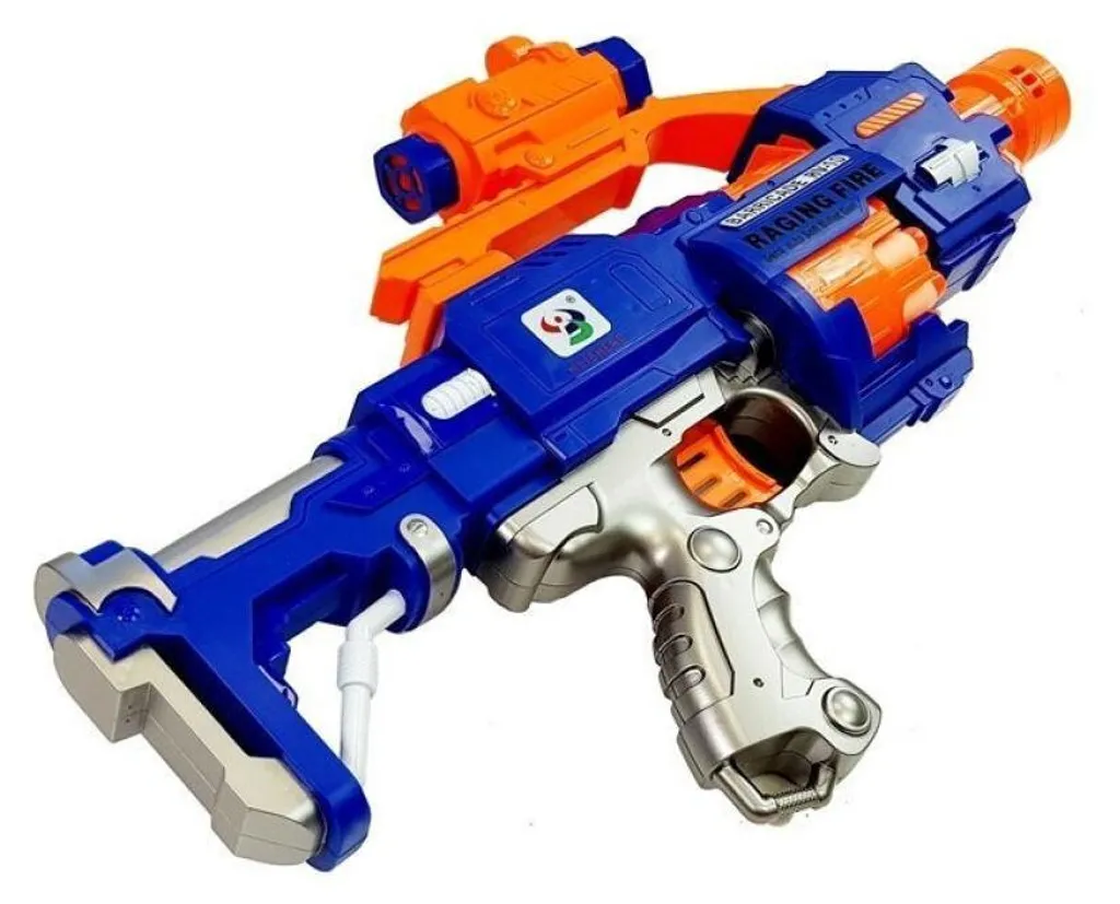 Fusil à pompe en mousse avec cible rotative 45cm pour viser sans risque