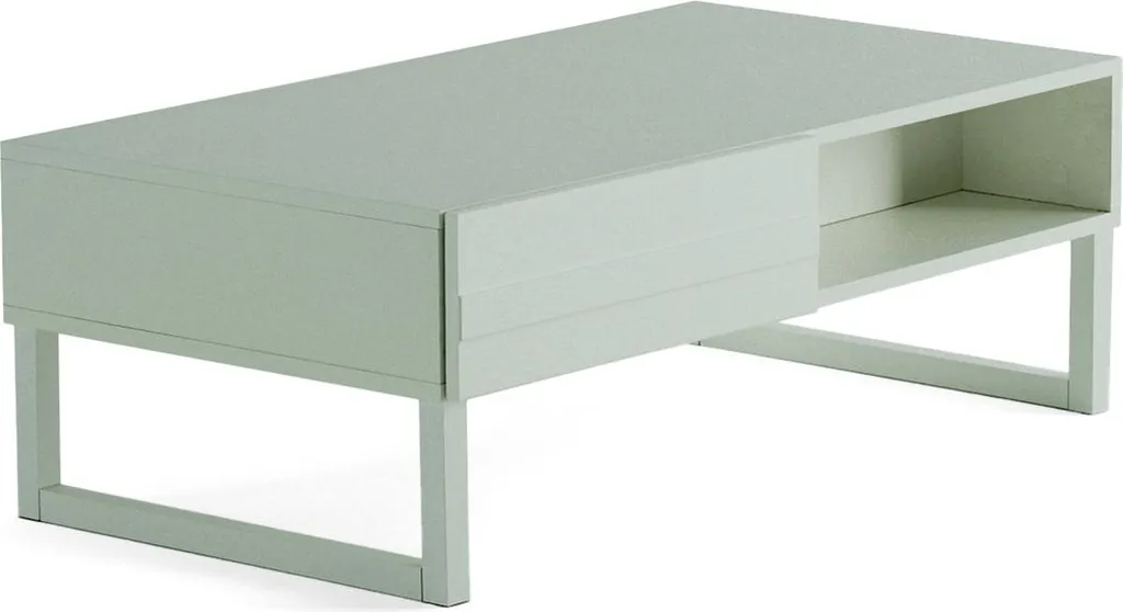 Table basse Sofia vert sauge 110 cm pour salon moderne avec rangement - 3