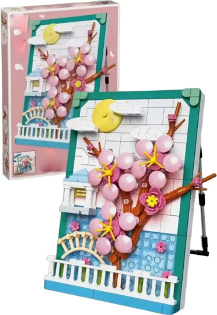 Kit créatif Sakura pour adulte - Cadre de fleurs de cerisier 441 pcs