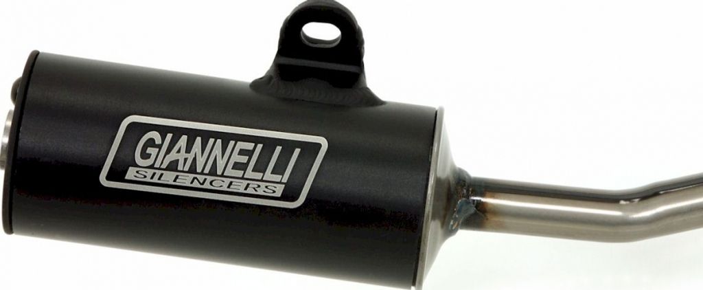 Endschalldämpfer Giannelli Vintage mit Zulassung, Aluminium schwarz für Piaggio