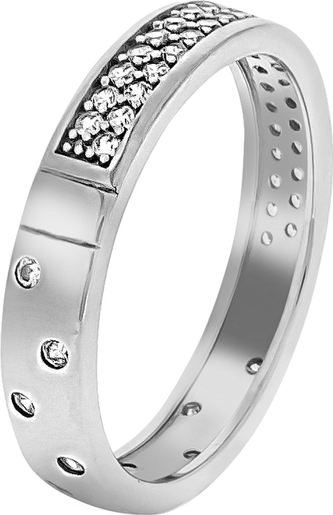 V Ring 925/- Sterling Silber weiß 060 (19,1) Zirkonia weiß 064270005