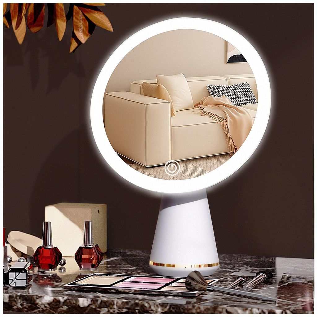 Schminkspiegel mit Lichtern, tragbarer Reise-Kosmetikspiegel mit Lichtern, beleuchteter Schminkspiegel mit 3 einstellbaren Beleuchtungsstufen