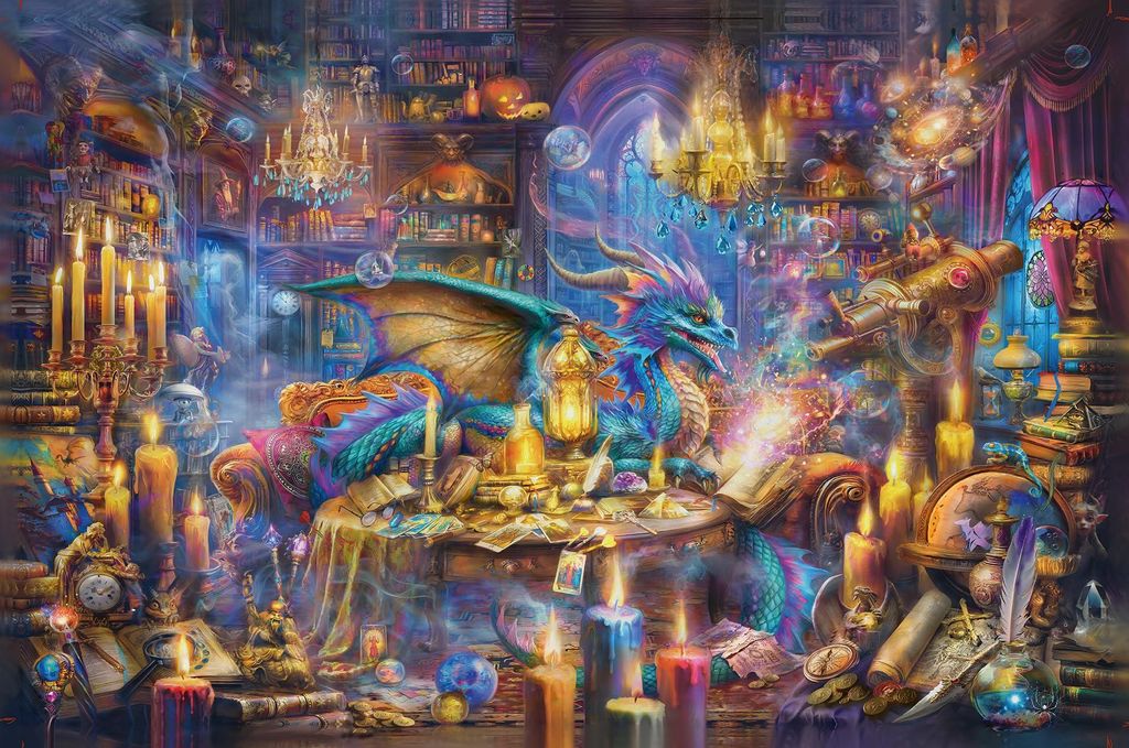 Puzzle - Smocza biblioteka (3000 elementów) Zdjęcie produktu 