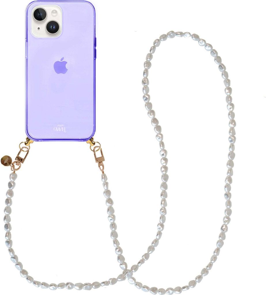 xoxo WH Hülle mit Band - Lila - Pearlfection - Lang - passend für iPhone 15