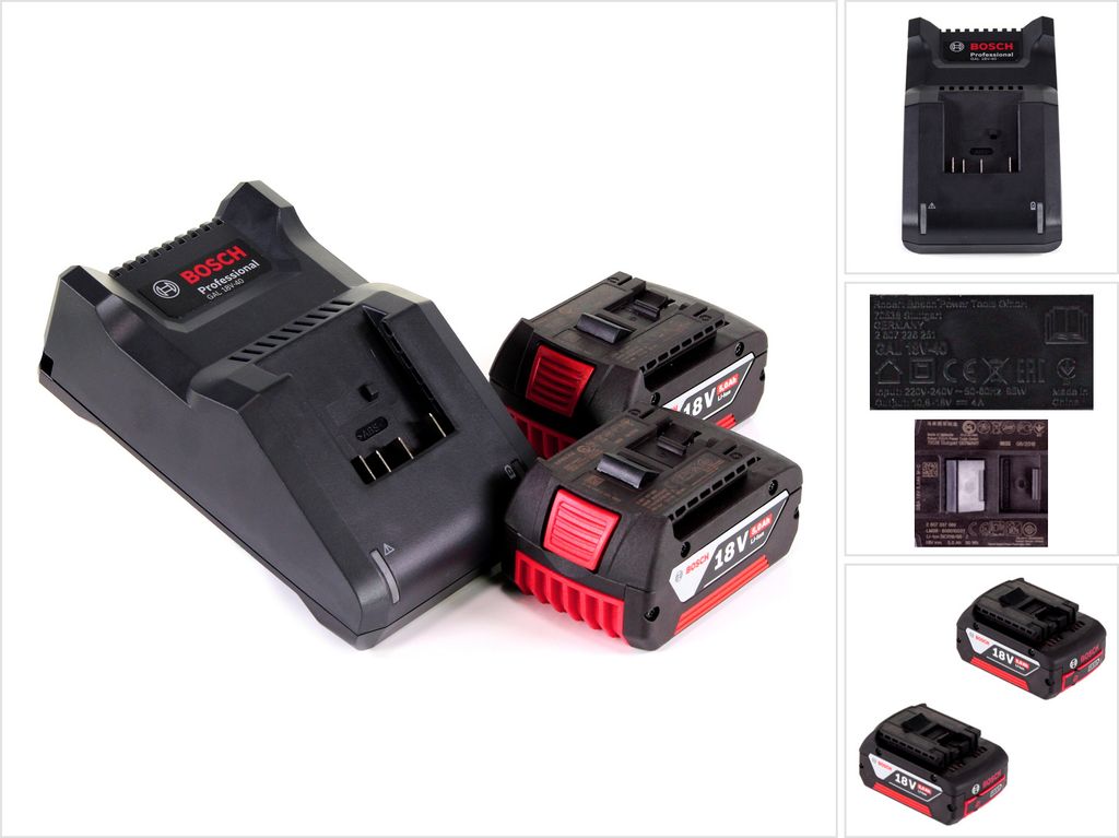 Bosch Starter Set 18V mit 2x GBA Akku 5,0Ah + GAL 18V-40 Ladegerät