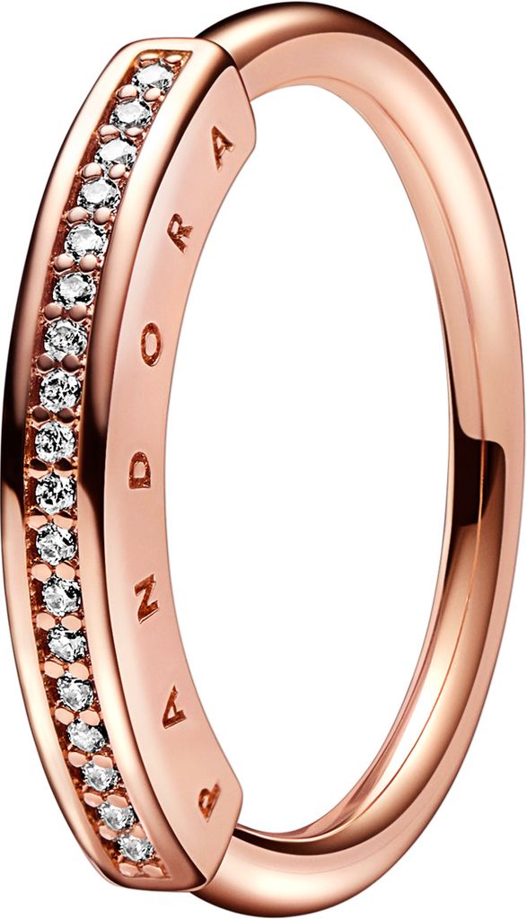 PANDORA ID Ring für Damen mit Zirkonia, rosévergoldet