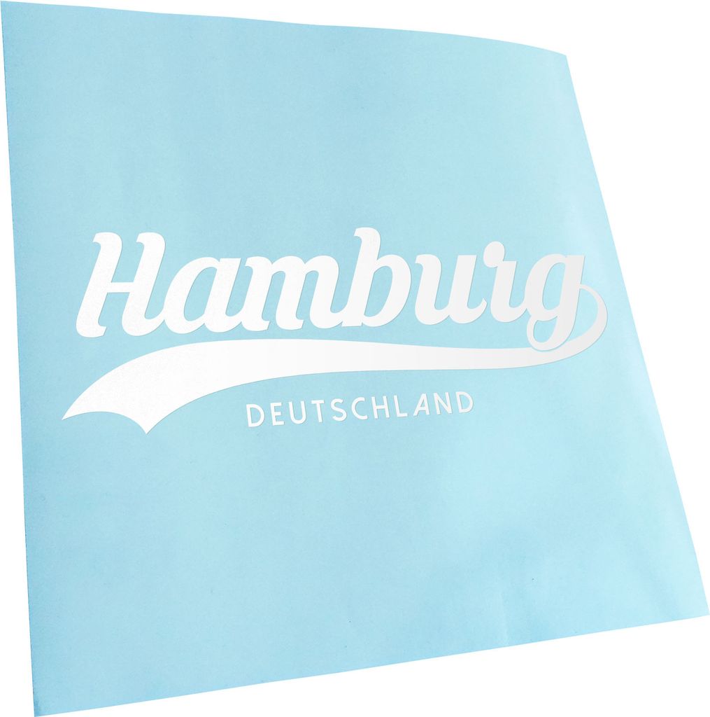Kiwistar - Autoaufkleber - Hamburg Deutschland - Weiss - 30x10cm - Aufkleber für Auto, Laptop, Fahrrad, LKW, Motorrad mehrfarbig JDM Decal Racing