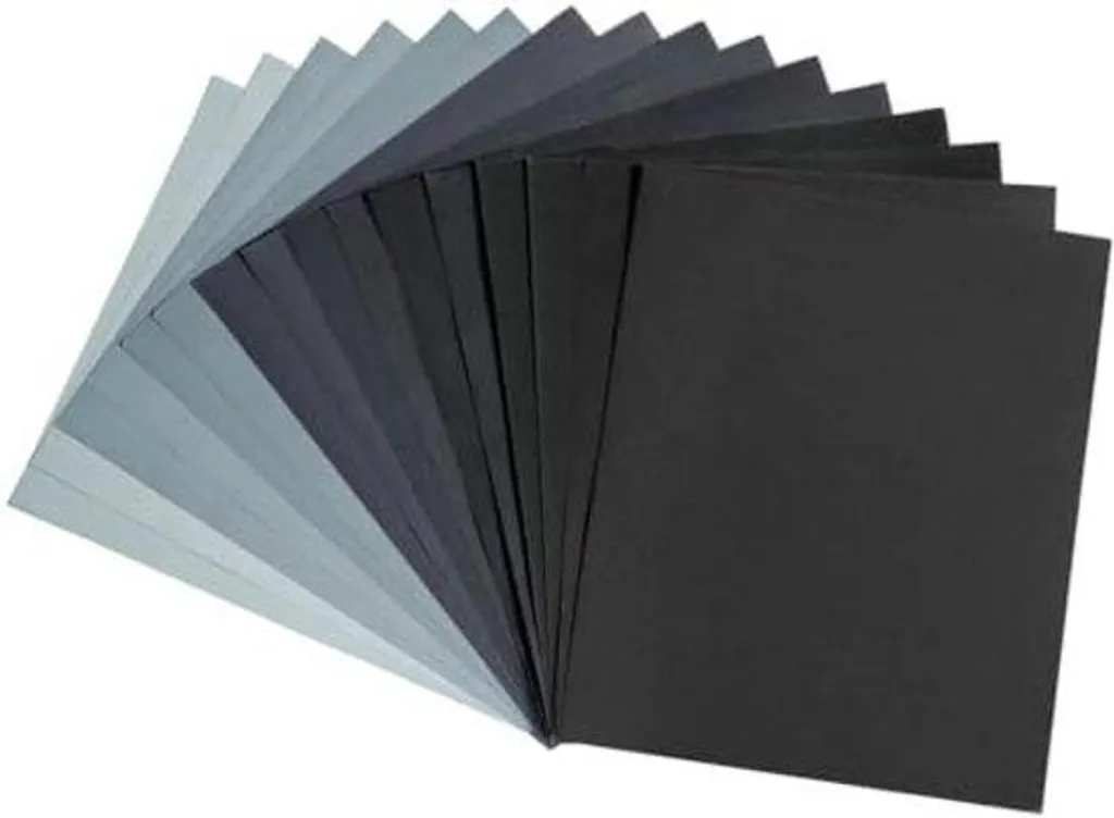 Papier de verre grain fin 16 pièces - Grain homogène spécial lissage