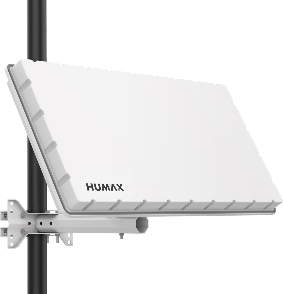 Humax E1335, 10,7 - 12,75 GHz, 33 dBi, Offset, Duale Polarisation, Weiß, Kunststoff