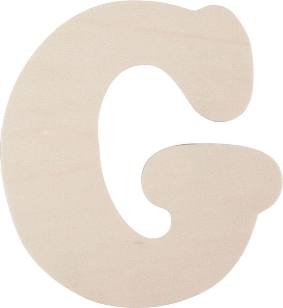 Clayre & Eef Buchstabe G aus Holz 11 cm Natur