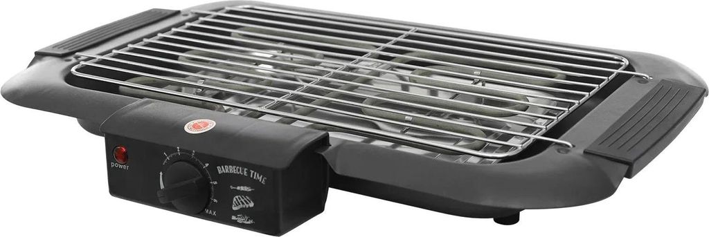 Elektrischer Tischgrill - 2000 W 220 V - 6-stufige Temperaturregelung - Wasserwanne - Eisen - Schwarz