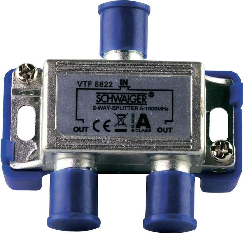 Schwaiger VTF8822 241, Kabelsplitter, 5 - 1000 MHz, Silber, Produktbild 