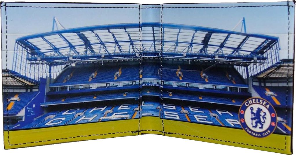 Chelsea FC - Brieftasche, Kunststoff, Stadion, Fußball GF152 (Einheitsgröße) (Schwarz/Blau)