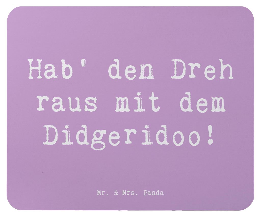 Mr. & Mrs. Panda Mousepad Spruch Didgeridoo Dreh - Lavendeltraum - Geschenk, Lernen, computermatte, Musik, Mouse Pad, Technik, Musiker, Profimusike...