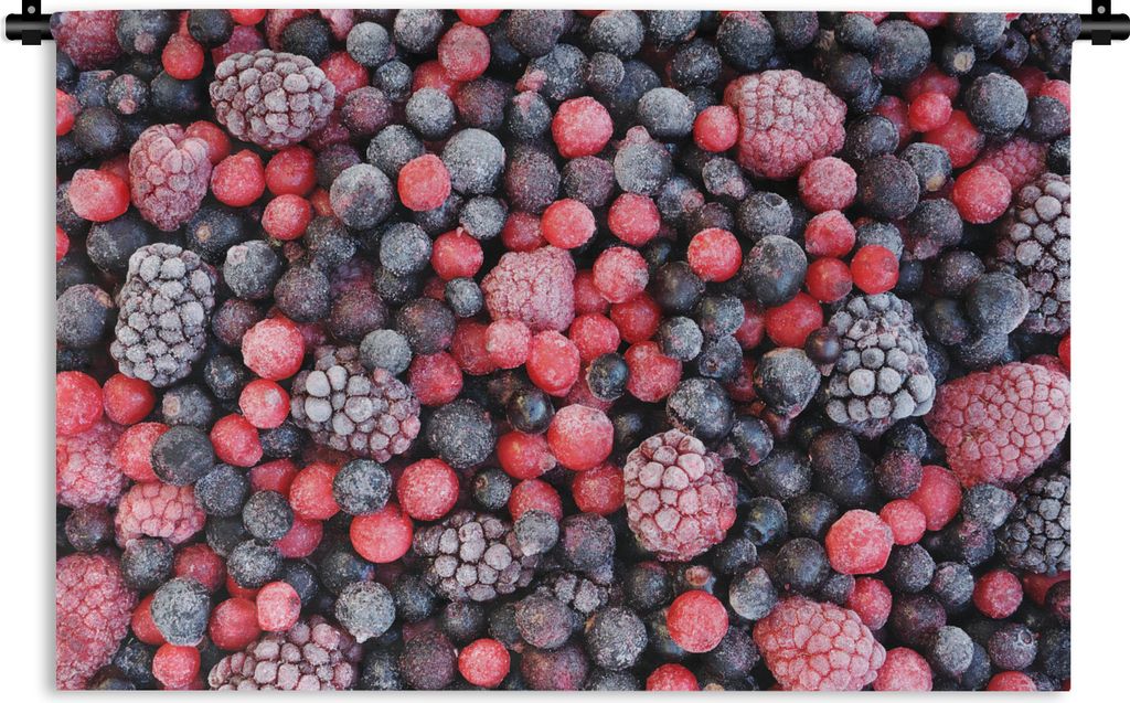 MuchoWow Wandteppich Wandbehang Obst - Beeren - Speiseeis 150x100 cm Tapisserie Dekoration Wandtuch - Waschbar - Tapisserien - Wand-Decke