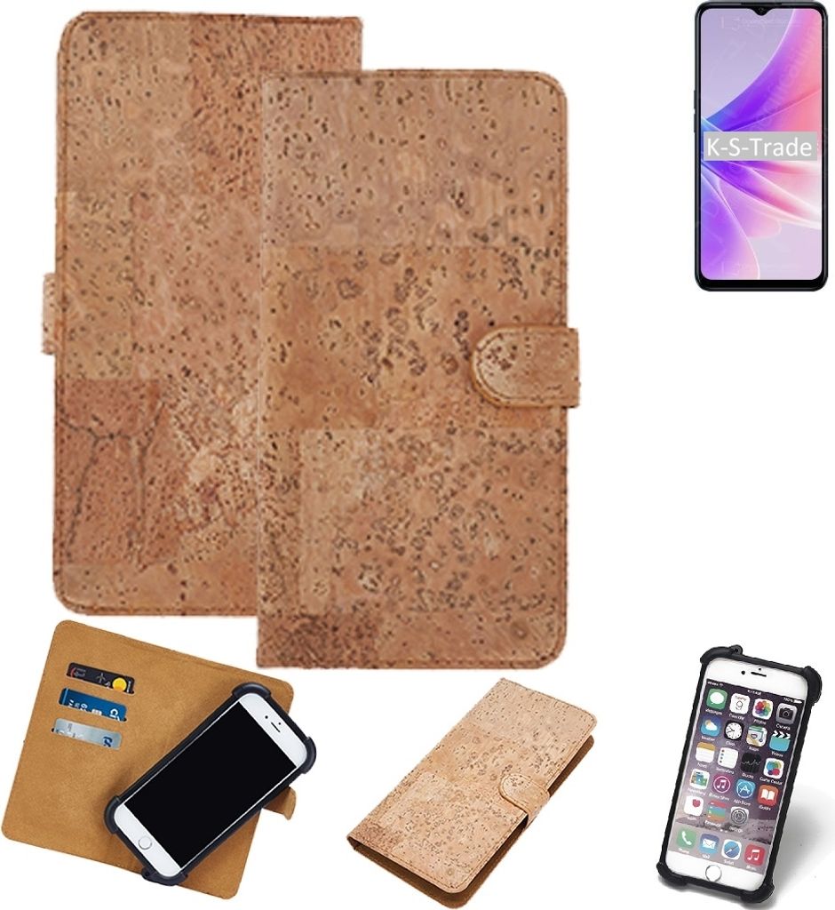 K-S-Trade Hülle kompatibel mit Oppo A77 5G  Kork Handyhülle Produktbild 