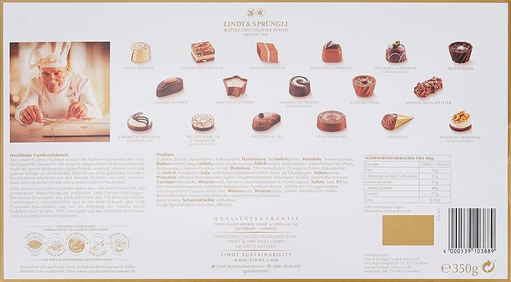 Lindt Pralines Hochfein z klasyczną, delikatną czekoladą Zdjęcie produktu 23