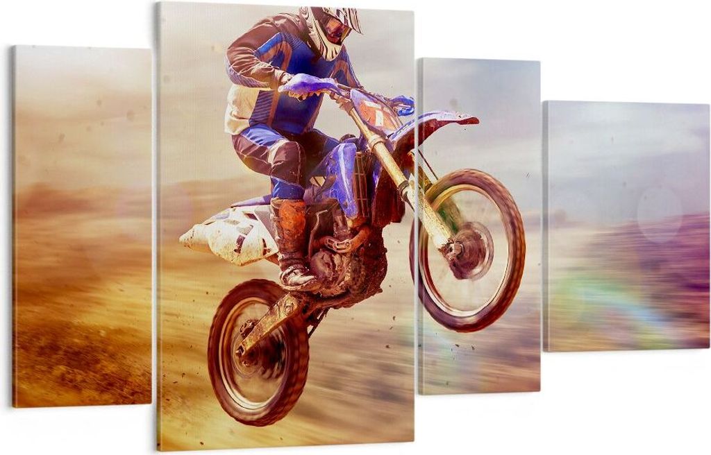 Bild auf Leinwand - Leinwandbild - Motor Sport Helm - 120x70cm - Wand Bild - Wanddeko - Wandbilder - Leinwanddruck - Bilder - Kunstdruck - Wanddeko...