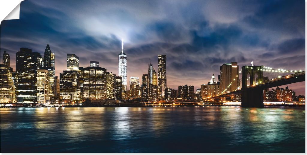 ARTland Poster Sonnenaufgang über Manhattan Größe: 40x20 cm