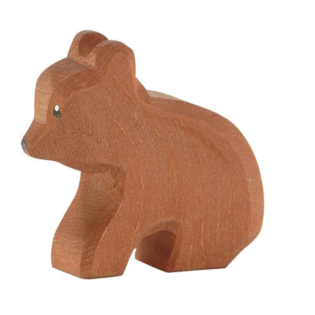 Bär klein sitzend - Holzfigur Ostheimer