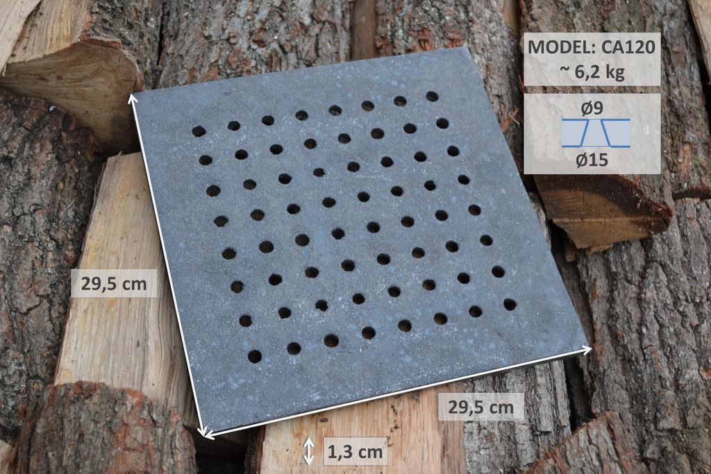 SEZAM Grille de four 29,5 x 29,5 cm Grille en fonte avec Image du produit 