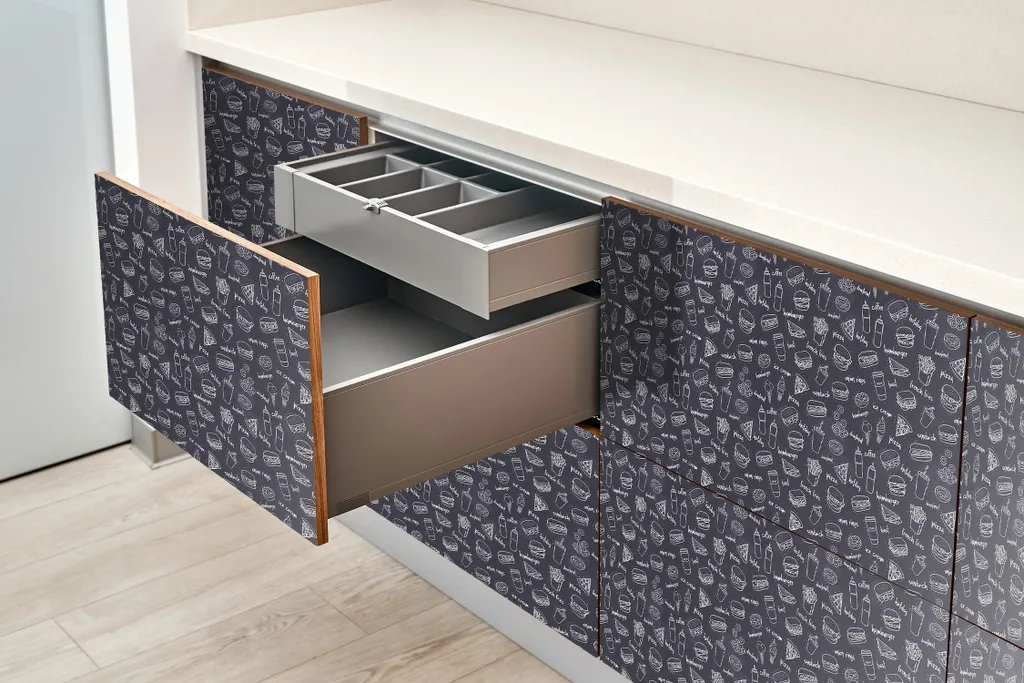Rivestimento Adesivo Mobili Fumetto Fast Food 100x50 - Decorazione Tavola - 4