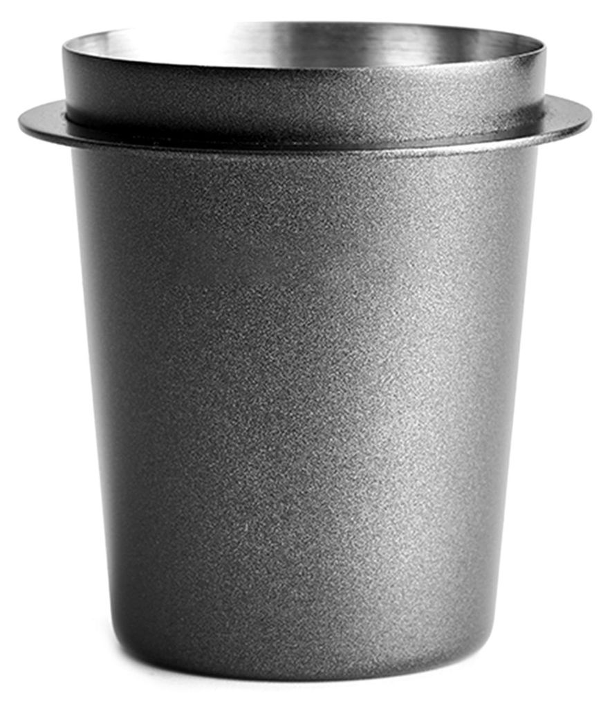 120-ml-Kaffeedosierbecher, praktischer flacher Edelstahlbecher, gebogener Kaffee-Duftbecher, Siebträger-Assistent