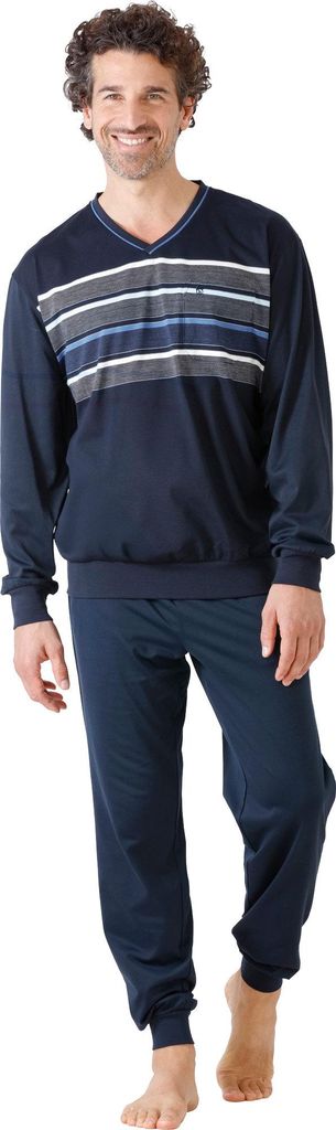 Hajo Klima Komfort Herren-Schlafanzug marine 56
