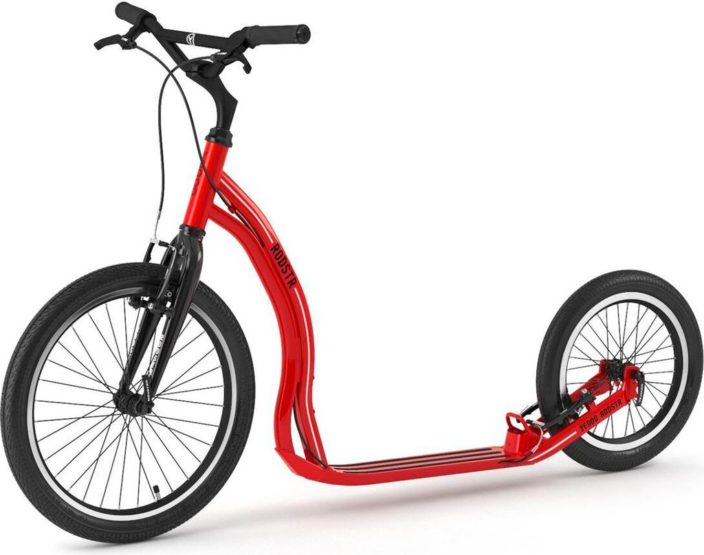Tretroller Yedoo Rodstr 20/16 Alu Roller Scooter Sportroller Dogscooter rot